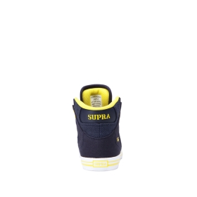 Supra VAIDER Høye Sneakers Barn Marineblå/Gul/Hvite | NO-90843